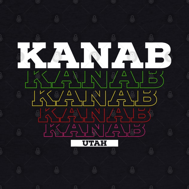 I Love Kanab Utah USA Vintage by Zen Cosmos Official